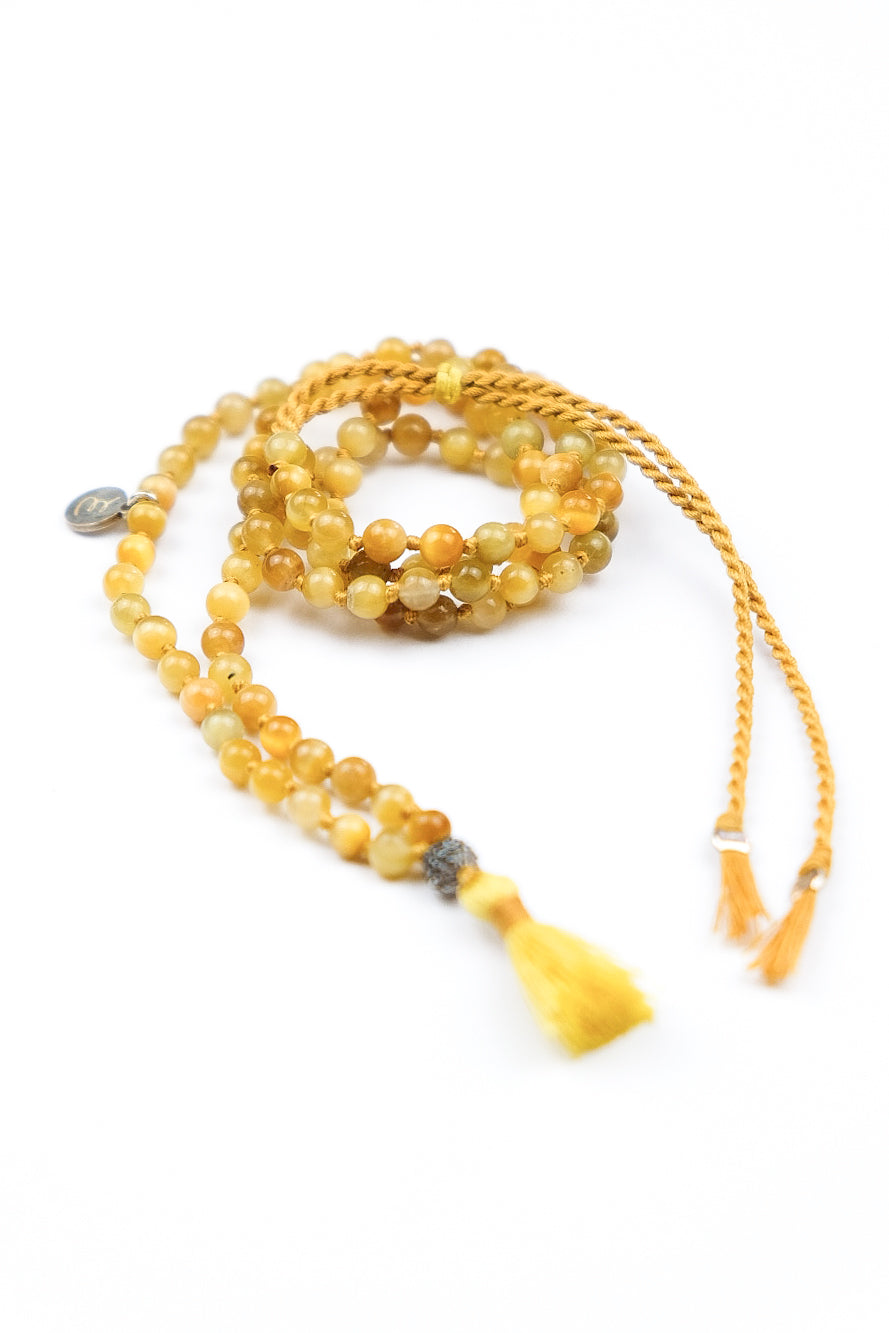 Mini 108 Occhio di tigre dorato